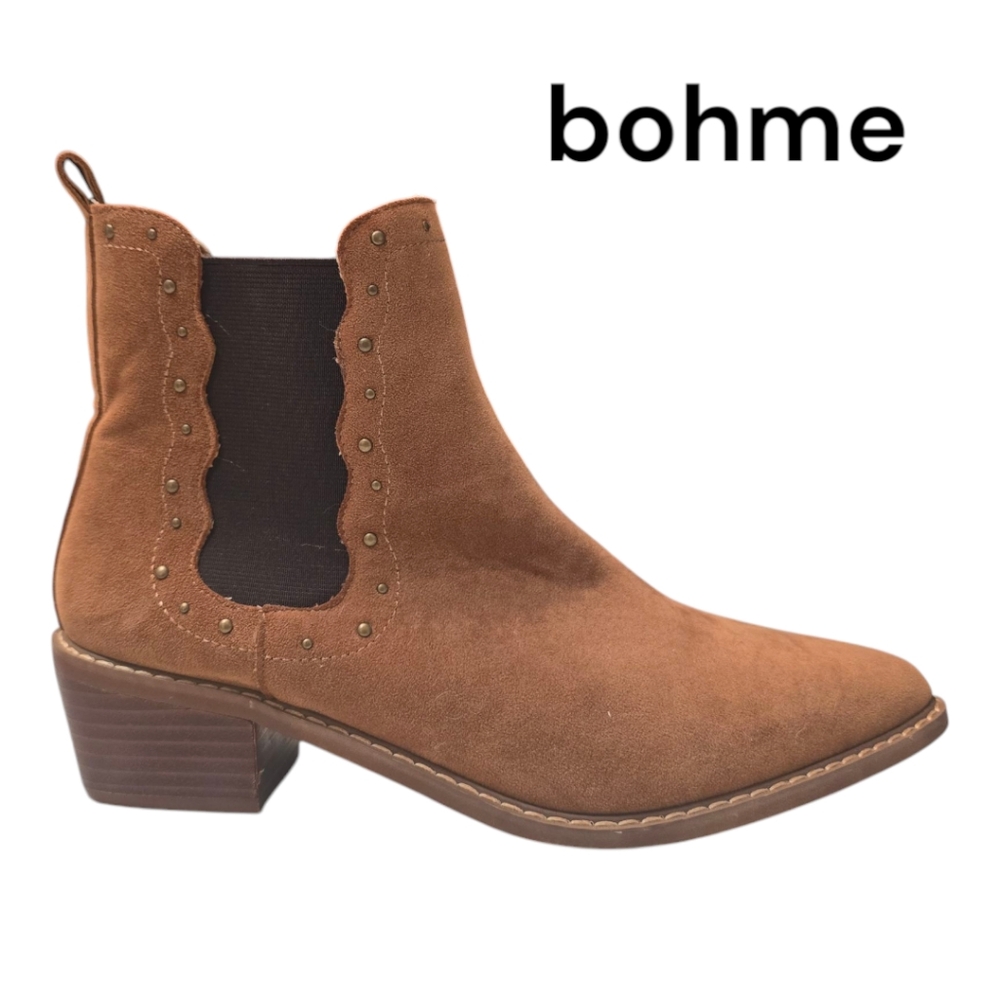 bohme Kendrix Chelsea‎ Ankle Booties Boots Block Heel Size 8.5